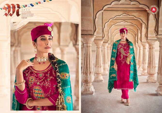 Veneshiaa By Triple Aaa Viscose Velvet Designer Salwar Suits Wholesale Online